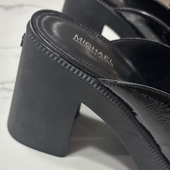 Michael Kors Black Patent Leather Mules - Picture 16 of 16